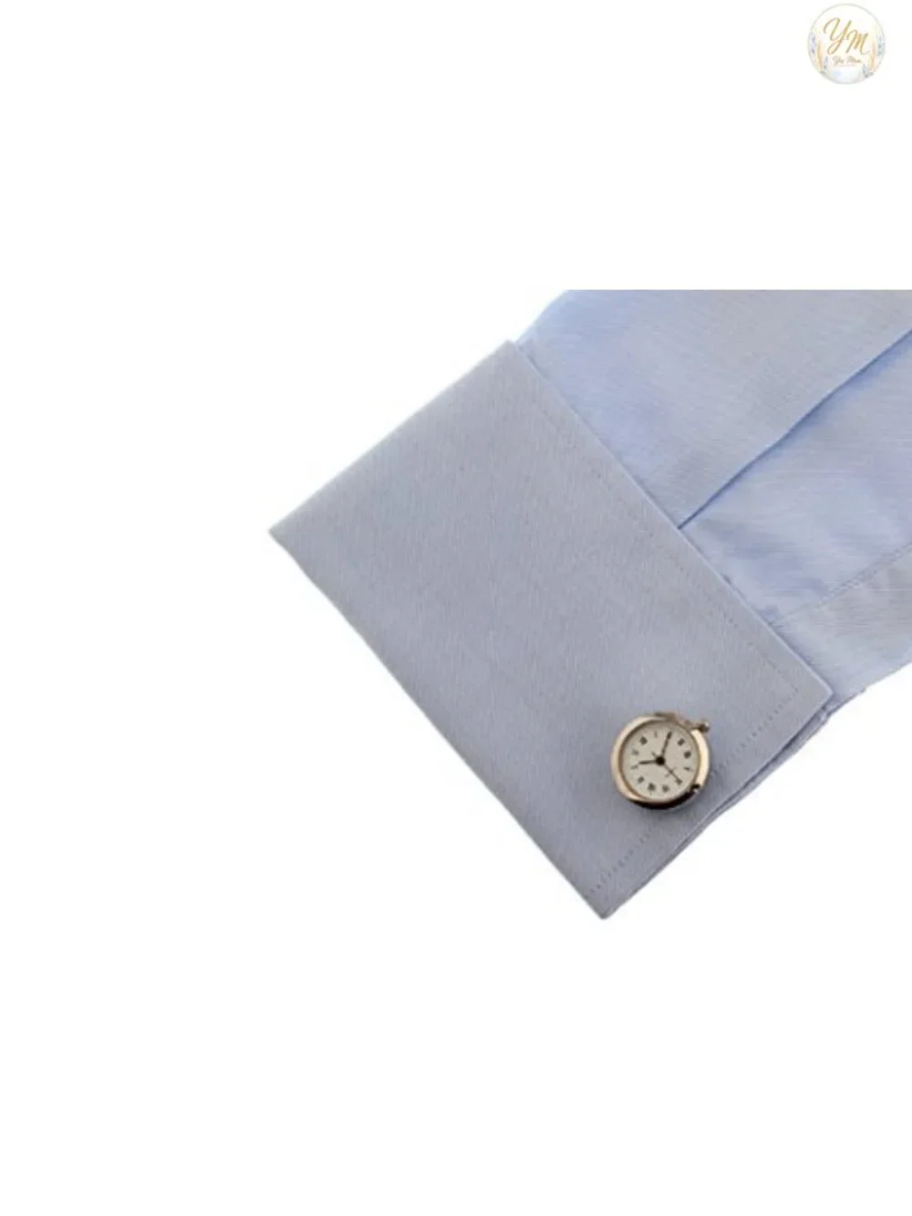 Real Working Watch Cufflinks for Men with Gift Box & Polishing Cloth